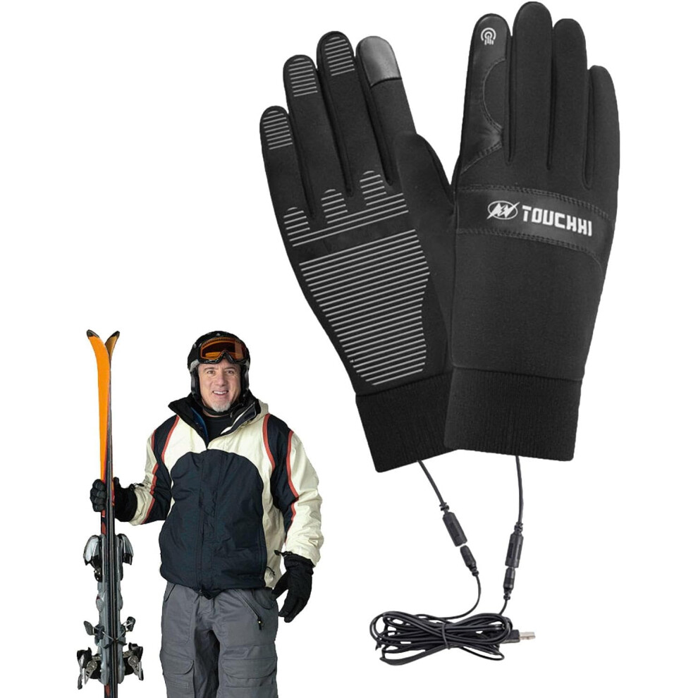 Warm Gloves For Cold Weather, Usb Heated Gloves | Winter Windproof Waterproof Warm Gloves - Touch Screen Winter Gloves, Windproof, Waterproof, Warm, Not,Specified