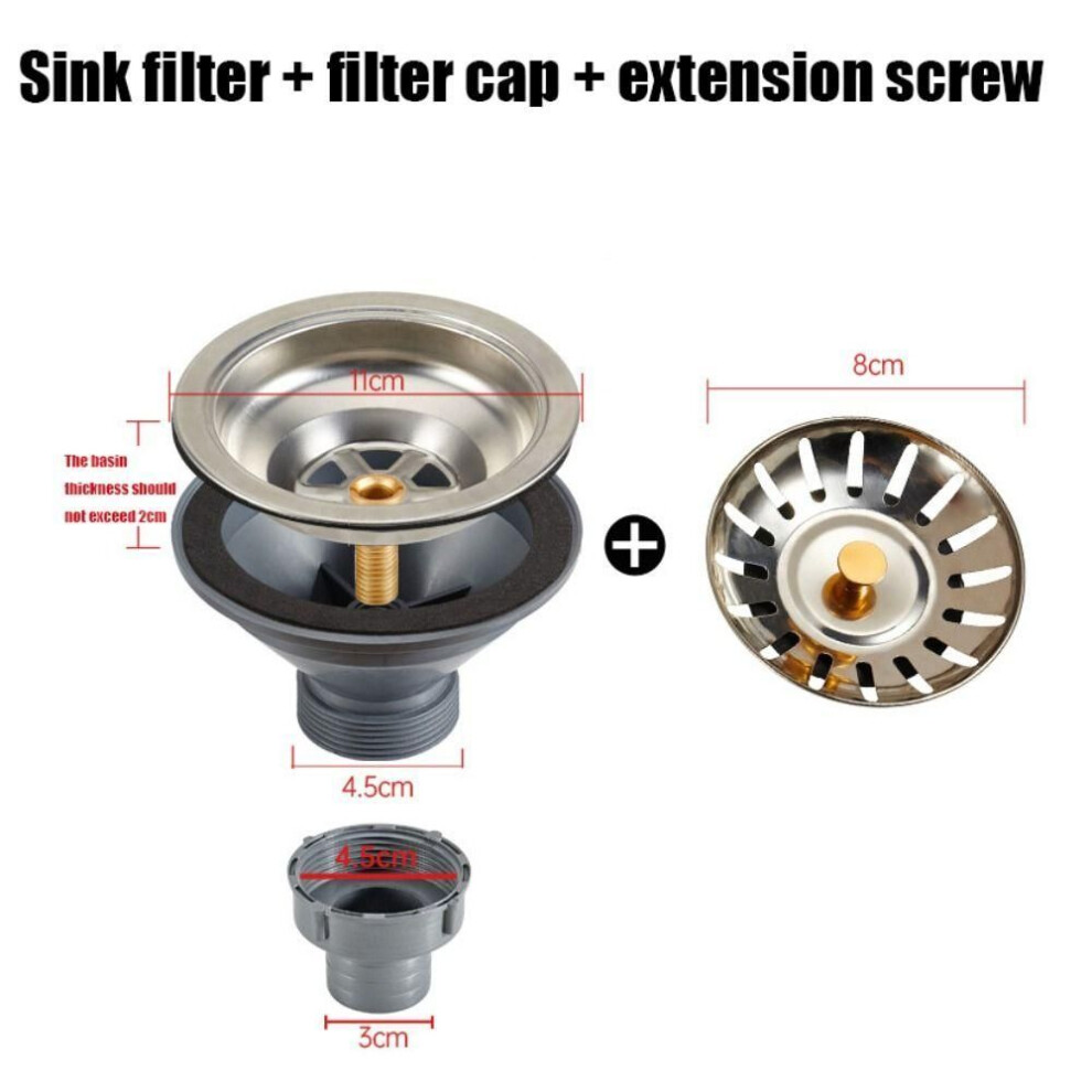 (Set 4) Easy To Install Sink Filter Accessories Corrosion Resistance Kitchen Sink Drain  Kitchen