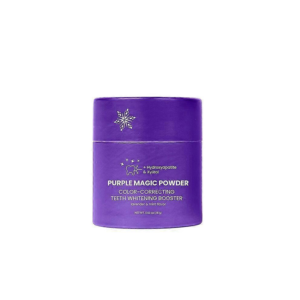 Purple (2Pcs) Magic Powder - Teeth Whitening Powder, Color Correcting With Hydroxyapatite, Stain Removal, Color Corrector, And Toothpaste Boost
