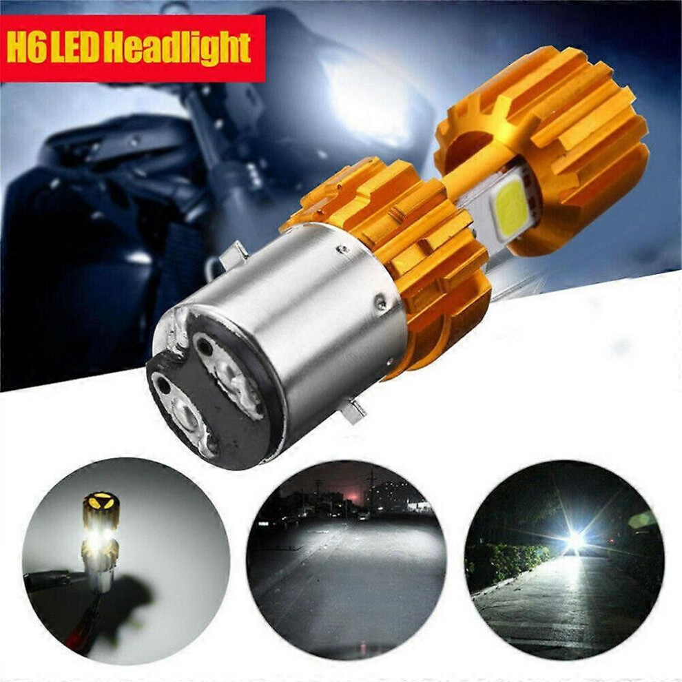 (As Show, One Size) H4 Led Head Bulbs Universal Dc 12V 18W Led Cob Motorcycle Head Lamp Light 6909775638644