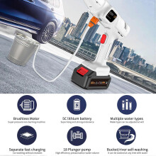 (As show, One size) Copper Brushless Motor Wireless 5 in 1 High Pressure Cordless Pressure Washer Car Water Gun Water Fo