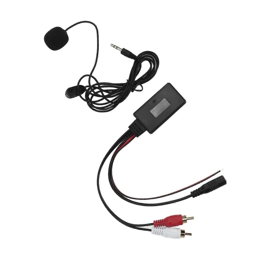 (As Show, One Size) Car Bluetooth Aux Wireless Adapter With 2 Rca Audio Input Hands Free Microphone For Kenwood 6909775661208