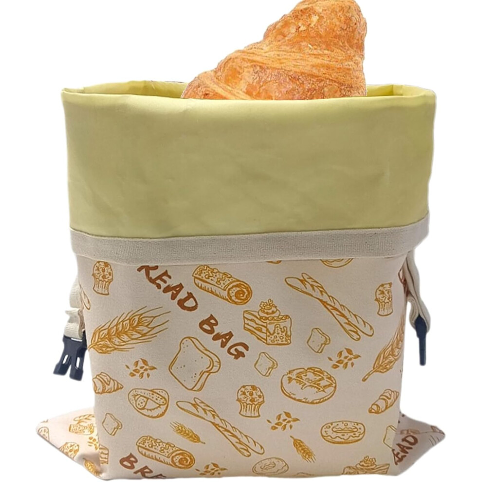 Reusable Bread Bag, 11.8 x 15.3 Inch Snack Storage Bag, Reusable Beeswax Pouch for Freezer Kitchen Bakery Food Sandwich Preservation