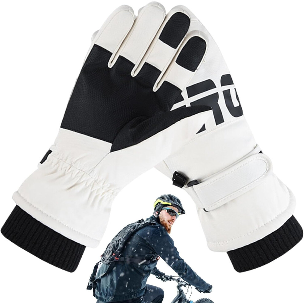 (A) Winter Gloves | Texting Warm Gloves | Winter Gloves Thermal Warm Mittens Touchscreen Windproof Gloves for Cycling Hiking Walking