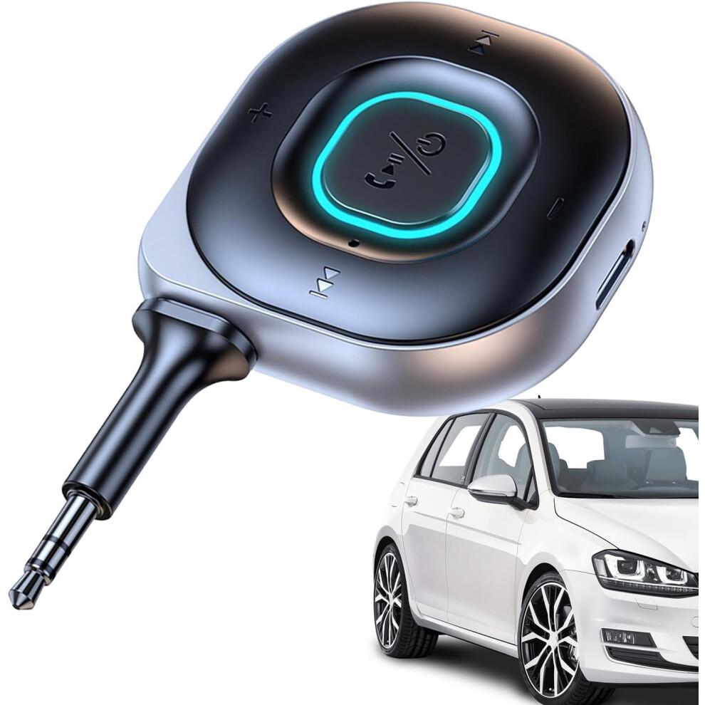 Wireless Receiver for Headphones | Audio Adapter Wireless Transmitter | Wireless Car Adapter Transmitter Receiver 2-in-1, Low Latency for Car/Home