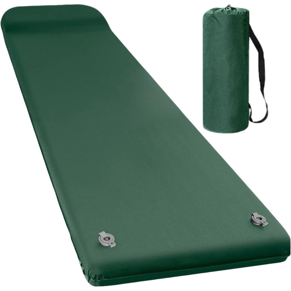 Inflatable Camping Mattress - Soft Foam Camping Mat with Pillow - Quick Inflatable Lightweight Travel Equipment for Picnic Car Hiking Tent Camping