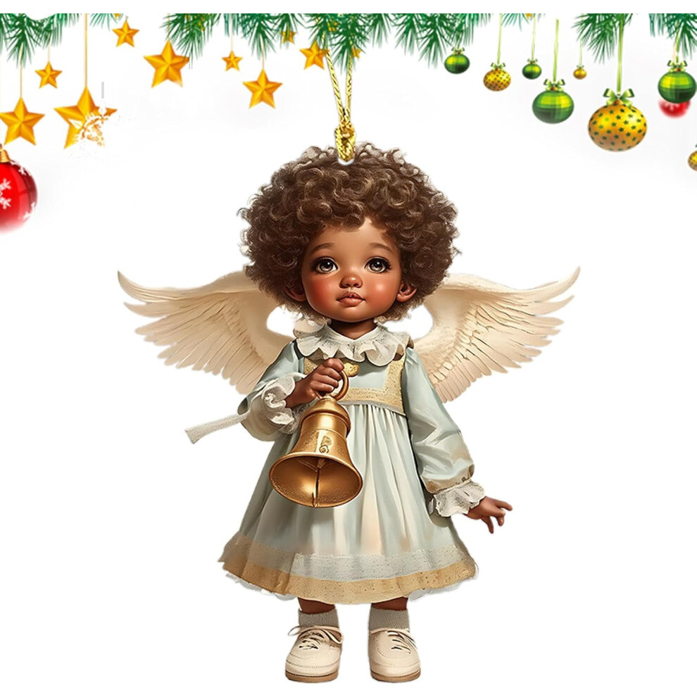 Car Key Fob, Cute Girl Key Ring, Cute Keyring Pendant Angel Girl Key Ring Toy, Creative Car Decoration Bag Pendant with Bell for Car & Backpack, a,