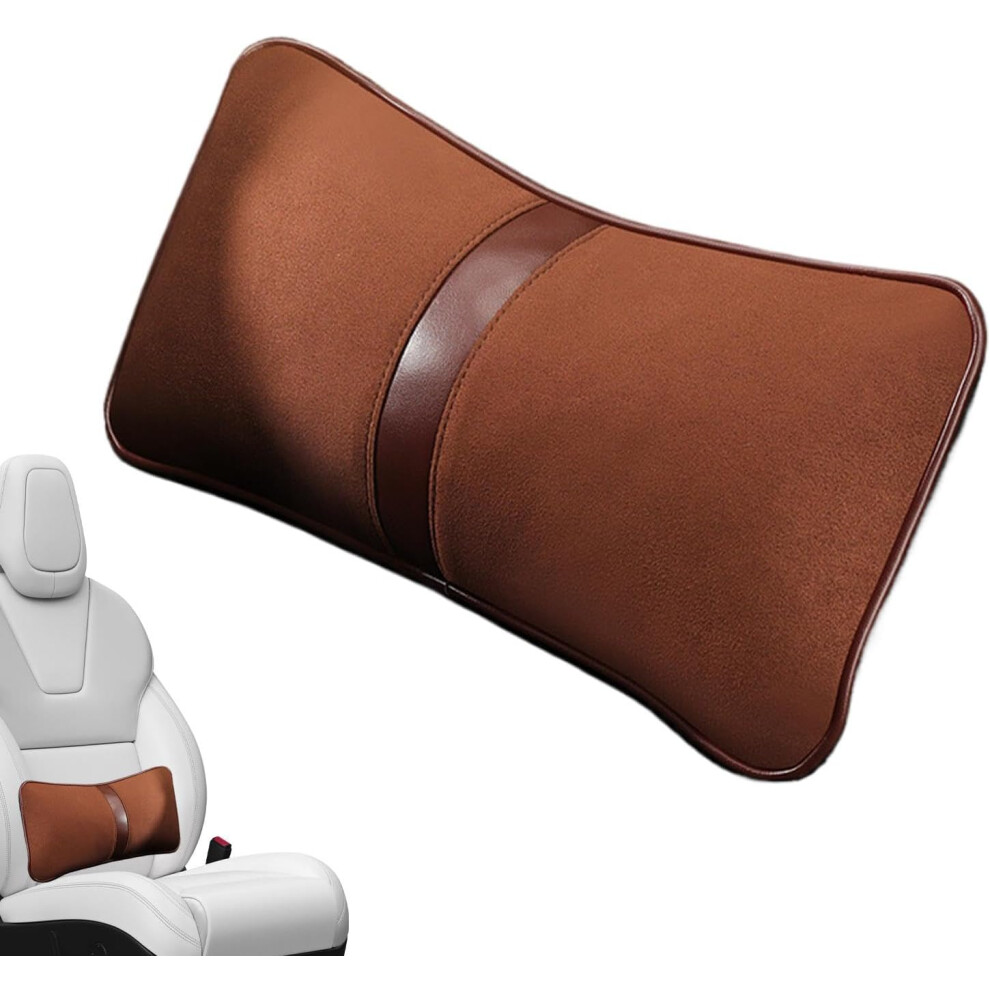 (A, Coffee) Car Headrest Pillow | Comfortable Neck Lumbar Support | Softness Car Headrest Neck Support, Lumbar Support Pillow for, Auto, Trucks