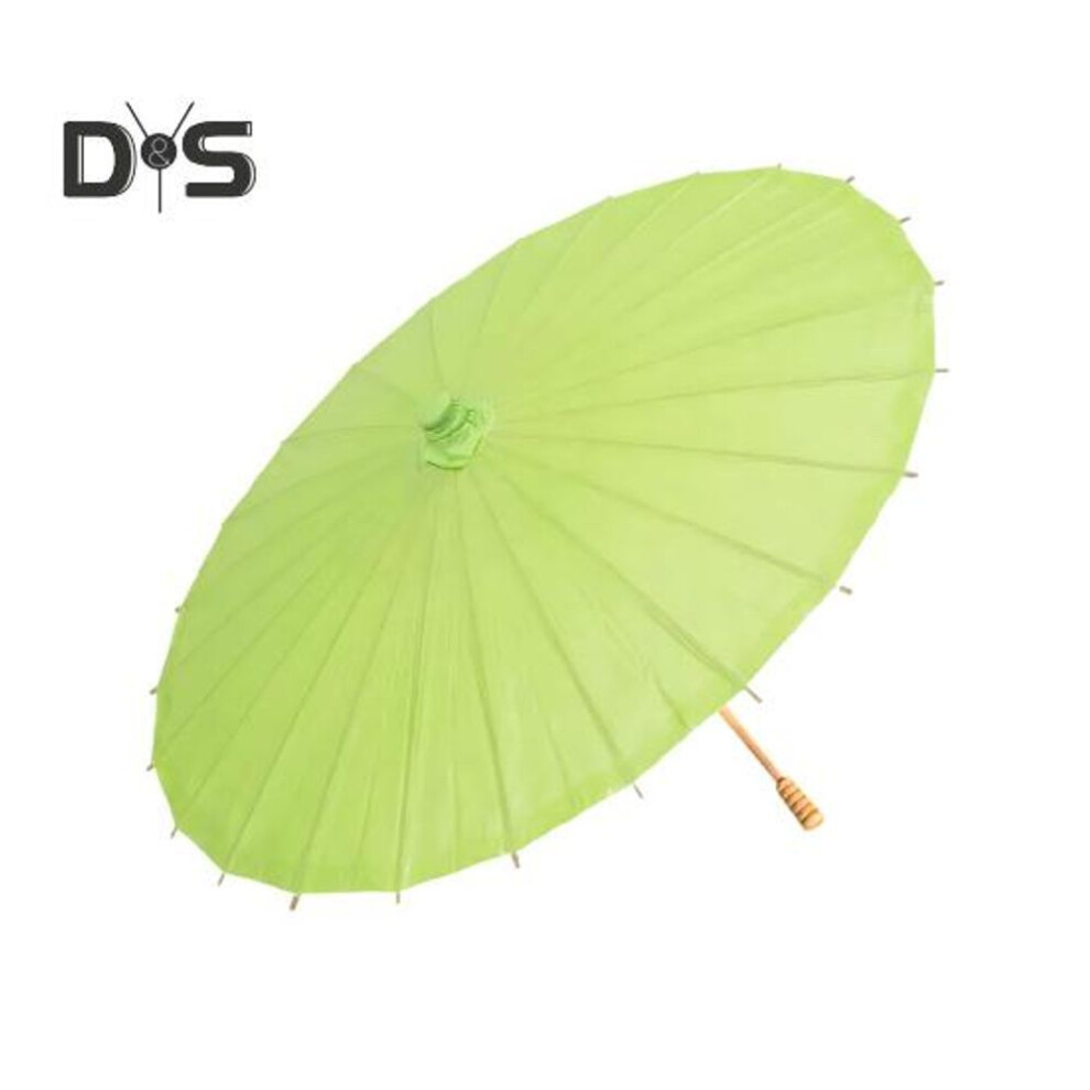 (green, 30cm) 20/30/40/60/85cm Colorful Paper Umbrella Chinese Style Diy Crafts Decorative Oil-paper Painting Umbrella Bamboo Handle Oriental Parasol Party Favors