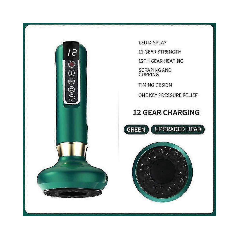 (green, 12 speed) Handheld Cellulite Massager, Body Sculpting Machine, Rechargeable & Cordless-Good