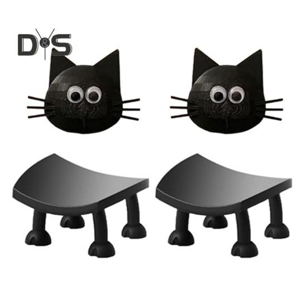 (as the picture, 2pcs) 2/3Pcs Funny Toilet Paper Holder Versatile Placement Creative Cat Shaped Free-Standing Toilet Roll Holder Bathroom Accessory