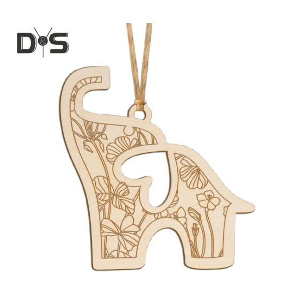 (as the picture, 1pc A) Friendship Elephant Ornament With Story Card Sisterhood Wooden Pendant Elephant Mother And Child Ornament For Mother Best Friends And Sisters