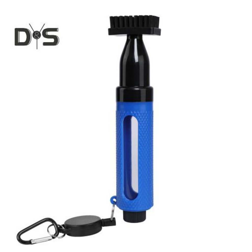 (blue) Golf Club Brush Spray Golf Club Wet Cleaning Tool With Retainer Clip Squeeze Water Bottle Golf Cleaner For Golf Enthusiasts