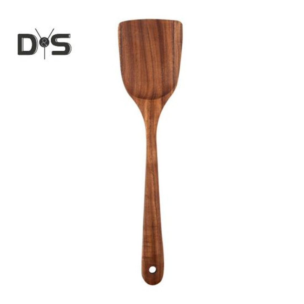 (as the picture, A) Wooden Kitchenware Household Spatula Soup Spoon Mixing Spoon Non-stick Scratch-Free Kitchenware for Everyday Use