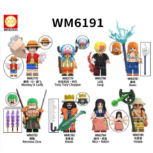 8PCS One Piece Minifigure Building Blocks Fits Lego