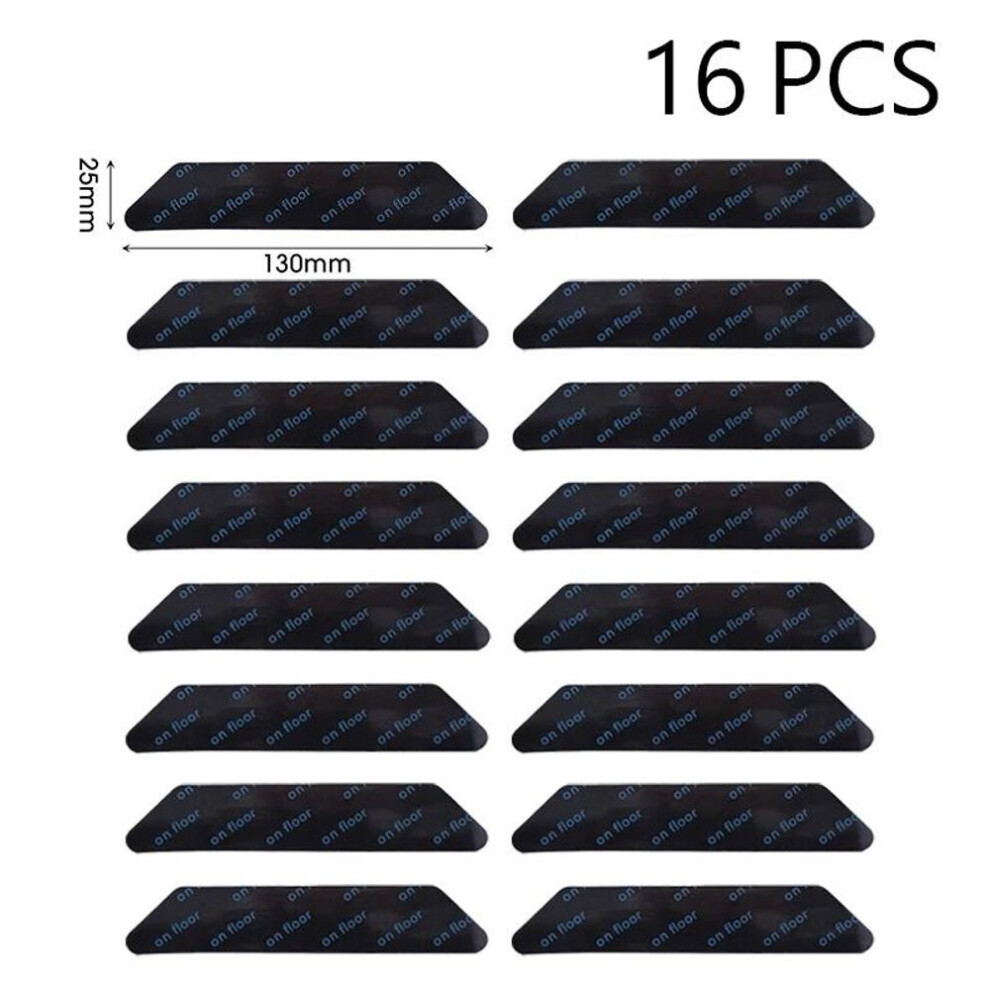 (black, 16pcs) 16/8pcs Carpet Non-slip Sticker Reusable Washable Anti Curling Carpet Patch Fixed Stickers Floor Rug Mat Tape Gripper Corner Pad