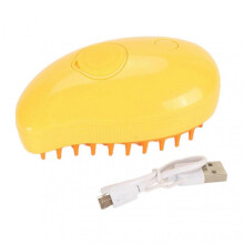 Steamy Cat Brush Prevent Flying Hair Self Cleaning Rechargeable Cat Slicker Brush for Massage