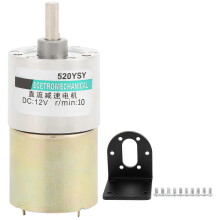 (As show, One size) DC Reduction Motor with Bracket Low Speed CW/CCW 12V compatible with Micro Machinery XD-37GB52010rpm/min