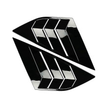 (As show, One size) Rear Side Window Louvers compatible with Focus ST MK3 Hatchback 2012-2018 Accessories Scoop Cover, Bright Black