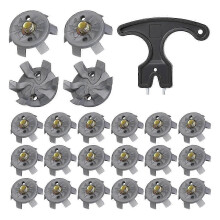 (As show, One size) Golf Spikes Set Includes 30 Pcs Golf Cleats Replacement Golf Cleats Spanner Metal Thread Screw 6 mm Dia Golf Spike Too