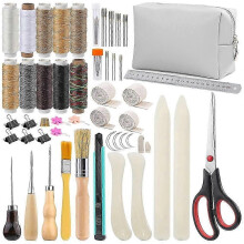 (As show, One size) 65 Pcs Bookbinding Kit BookBinding Materials Bone Folder Tool Kit compatible with Beginners Bookbinding Supplies