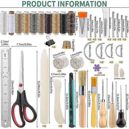 (As show, One size) 65 Pcs Bookbinding Kit BookBinding Materials Bone Folder Tool Kit compatible with Beginners Bookbinding Supplies 2