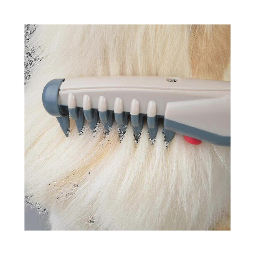 Electric grooming comb for dogs and cats, hair clipper, removes knots, massage brush.
