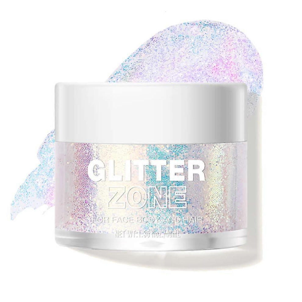 Kikidex Light (As Show, One Size) Holographic Body Glitter Gel For Body, Face, Hair And Lip.color Changing Glitter Gel Under -1.35 Oz (2# )