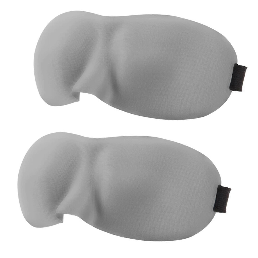 Kikidex Grey (As Show, One Size) 2 Pack Sleep Eye Mask Shade Cover 100% Blackout Sleep Eye Masks For Sleeping Sleep Masks Suitable For Lunch Break Trave Camping Us