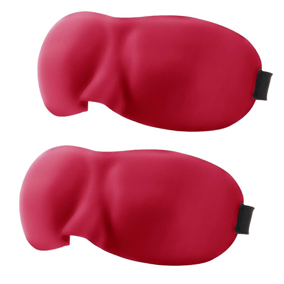 Kikidex Red (As Show, One Size) 2 Pack Sleep Eye Mask Shade Cover 100% Blackout Sleep Eye Masks For Sleeping Sleep Masks Suitable For Lunch Break Trave Camping Us