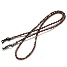 (As show, One size) Glasses Chains Lanyards Leather Glasses Neck Strap String Rope Band Leather Eyeglass Cord Adjustable End Glasses Holder Eyewear Accessories,2pcs,Brown