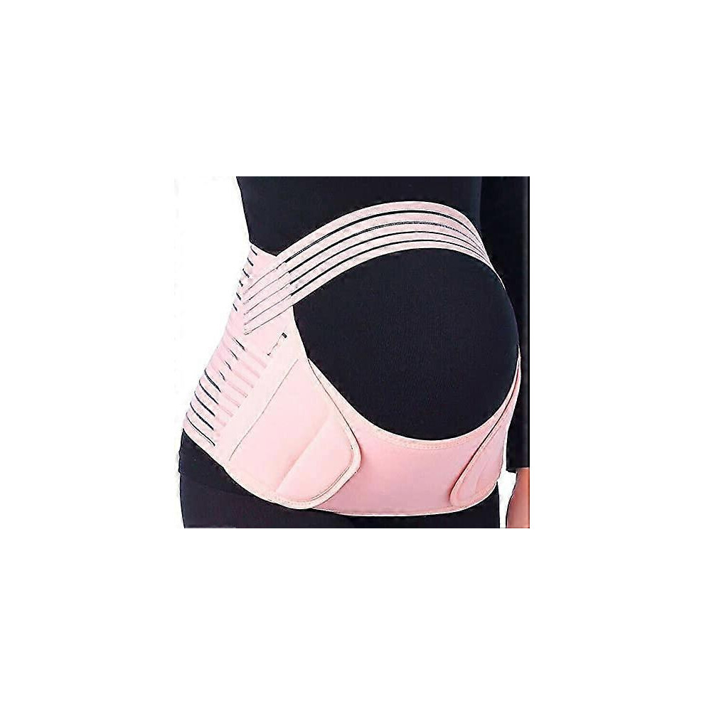 (As show, One size) Maternity Belt Pregnancy Support Belt Lumbar Back Support Waist Band Belly Bump Brace, Relieve Back, Pelvic(Pink, XL)-image-OPC-PH6PGW6-NEW