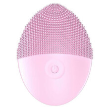 Sonic Facial Cleansing Brush, Soft Silicone Waterproof Face Cleanser Bamboo Charcoal Wireless Charging Travel Size Massager