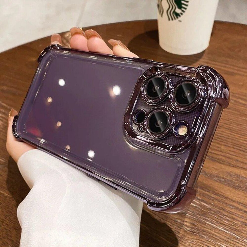 (purple, iPhone 16 Pro) Luxury Phone Case For Iphone 16 Promax Pro Plus 16e 15 14 13 12 11 Shockproof Clear Cover