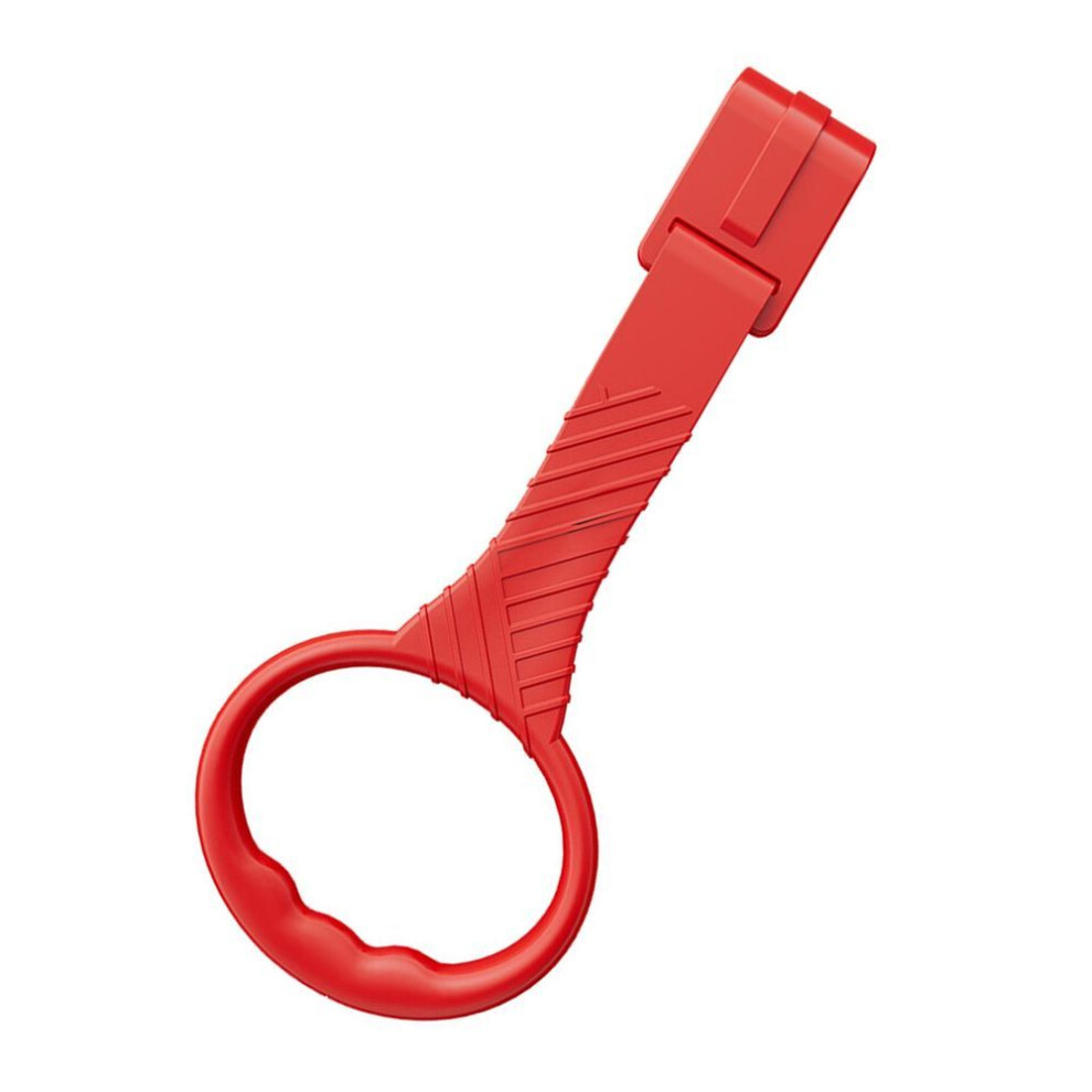 (red) Baby Crib Pull Up Ring Infant Bed Stand Assist Grip Handle for Playpen Portable Baby Walking Training Tool for Toddlers