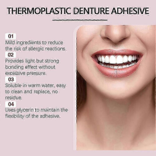 Long-lasting Denture-adhesive Heat-activated Formulas for Secure Hold for Partial-dentures 2
