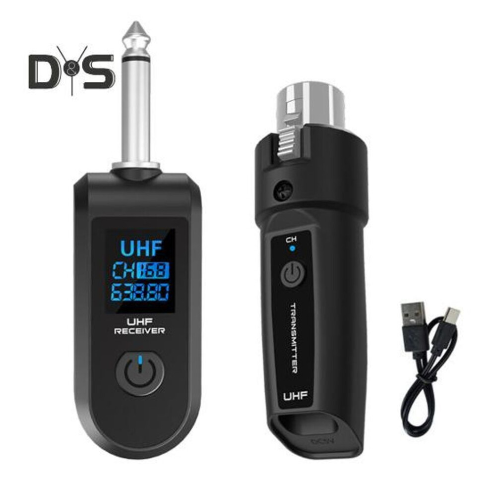 (as the picture, 1) Wireless Microphone Converter Xlr Transmitter And Receiver Gold-plated Connector Dynamic Mic Adapter For Audio Mixer Electric Guitar Bass