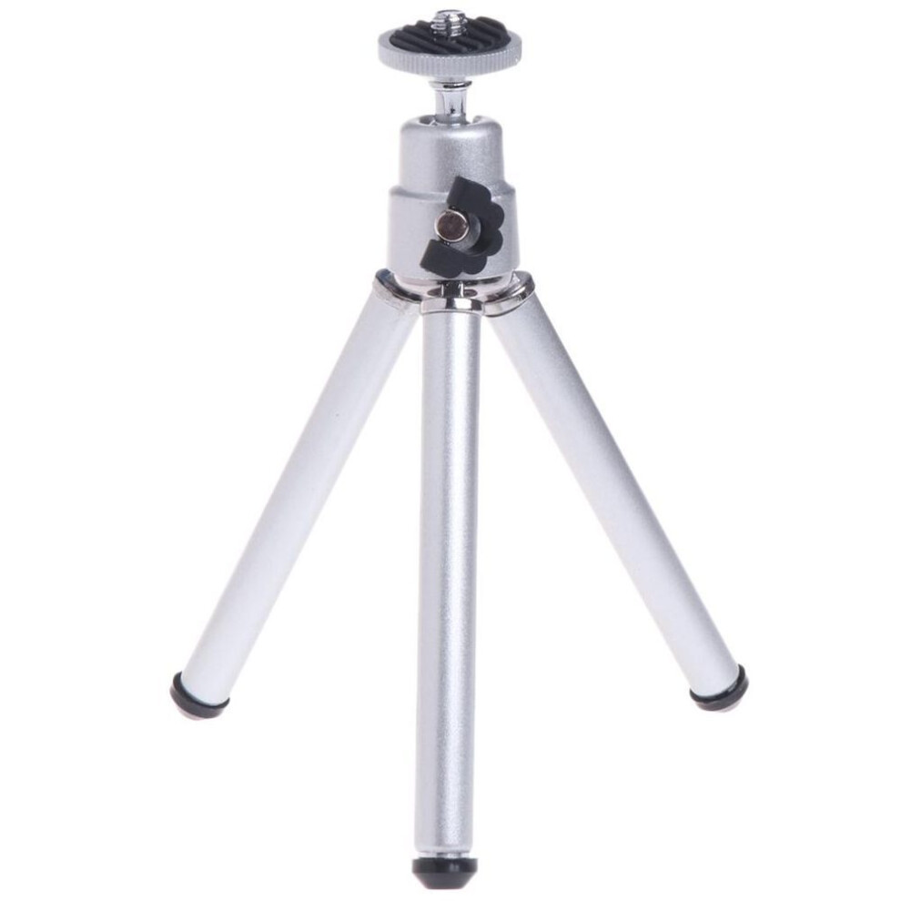 (silver) Mini Professional Laser Level Tripod 1/4 Adapter Level Meter Mobile Phone Two Aluminum Tube Tripod - Metal for Head