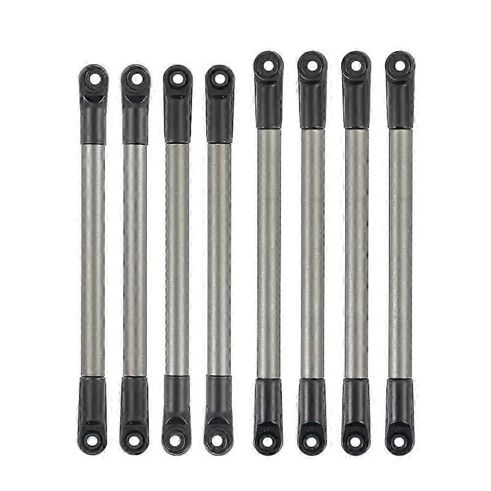 (As Show, One Size) 8Pcs Metal Link Rod Pull Rod 275Mm Wheelbase Compatible With 1/10 Rc Crawler Car Axial Scx10 90027 D90 D110 Cc01 4909775642810