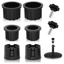 (As show, One size) 8 Pcs Umbrella Base Stand Hole Ring Plug Cover and Cap Patio Umbrella Stand Replacement Parts Stand Base Stabilizer