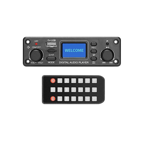 (As show, One size) Digital Audio Player Bluetooth MP3 Player Decoder Board 128X64 DOTS LCD USB SD BT FM Music Player M-C12 1