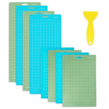 (As show, One size) 8 Pack Cutting Mats compatible with CricutJoy - (4.5x6.5In, 4.5x12In) Green and Blue Cutting Mats (4 Small & 4 Big Mats)