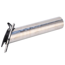 (As show, One size) Rod Holder Flush Mount Heavy Duty 316 Stainless Steel UV Resistant PVC Cap 15 245mm