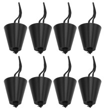 (As show, One size) 8Pcs/Set Kayak Scupper Plug Silicone Drain Hole Bung Stopper with Lanyard for CanoeBlack