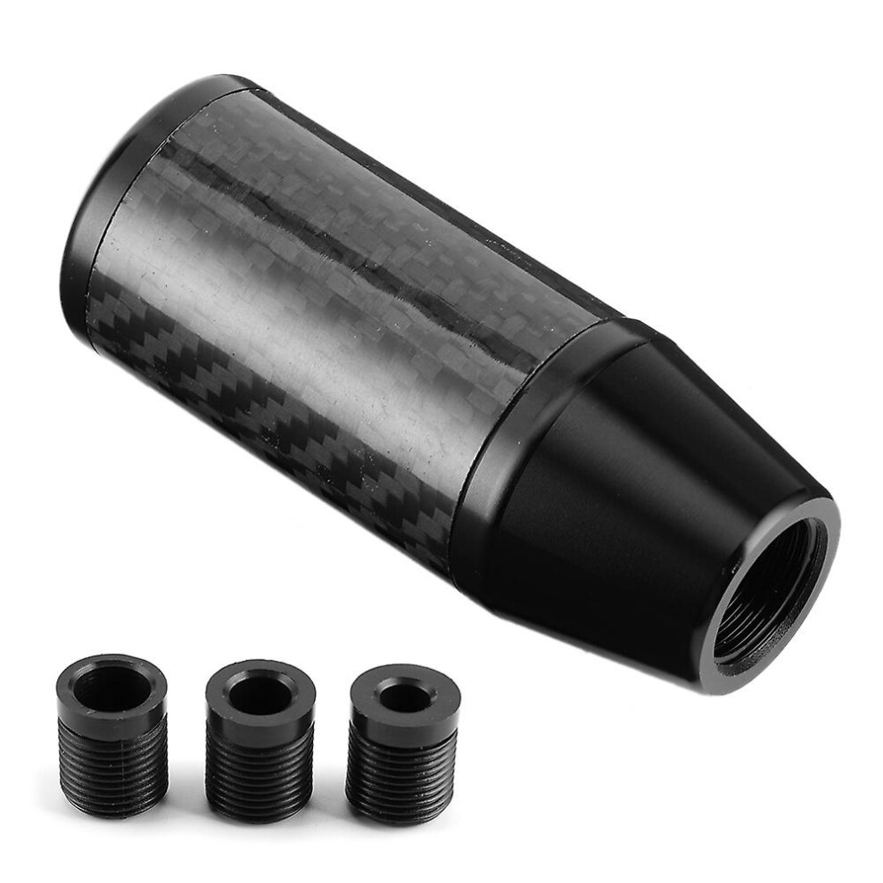 (As Show, One Size) Carbon Fiber Style Car Gear Stick Lever Shift Knob Universal For Manual Transmission Vehicles 4909775545166