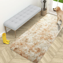 (80cm x 150cm (2ft 8" x 5ft)_Floor Mat, Tye Dye Cream) Nonslip Shaggy Fluffy Rugs Soft Extra Large Living Room Bedroom Carpets