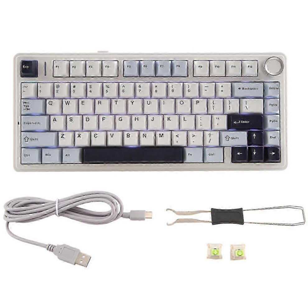 (As Show, One Size) Aula F75 80 Mechanical Keyboard Hot-Swap Wireless Keyboard Bluetooth Wireless Pbt Gaming Keyboard 4909775633474