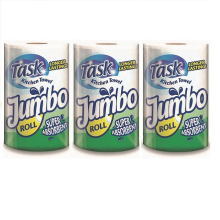 Task Kitchen Paper Towel Super Absorbent Jumbo Rolls Longer Lasting x3 Bulk Buy
