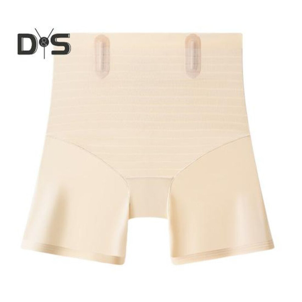 (beige, M) High Waist Shaping Pants For Women Tummy Control Butt Lifter Shorts Breathable Body Shaper Nylon Slimming Sheath Mid Thigh Underwear