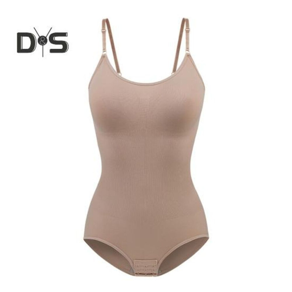 (beige, M) Body Sculpting Bodysuit Abdominal Tightening Tights Seamless Shaping Underwear for Ideal Figure Lifts Buttocks Smooths Abdomen Shapewear